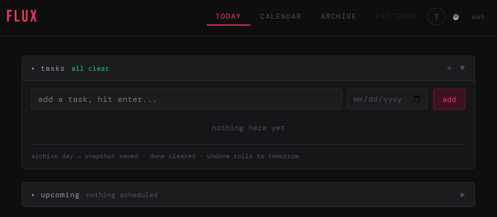 Flux Daily Planner